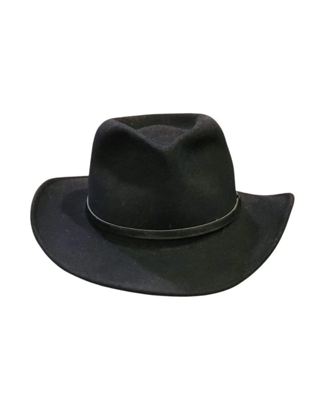LiteFelt Autumn Black Wool Felt Packable Outback Cowboy Hat USA Unisex